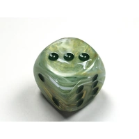 CHX DM3095 Marble Green/dark green 30mm d6 dice w/pips