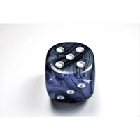 CHX DP5088 Phantom Black/Silver 50mm d6 dice w/pips