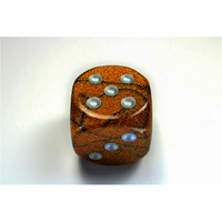 CHX DR5003 Glitter Gold/silver 50mm d6 dice w/pips