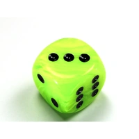 CHX DV3000 Vortex Bright Green/black 30mm d6 dice w/pips