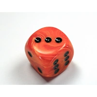 CHX DV3003 Vortex Orange/black 30mm d6 dice w/pips