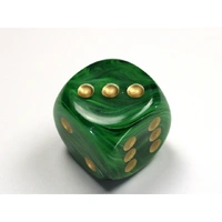 CHX DV3005 Vortex Green/gold 30mm d6 dice w/pips