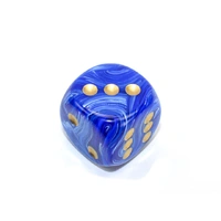 CHX DV3006 Vortex Blue/gold 30mm d6 dice w/pips