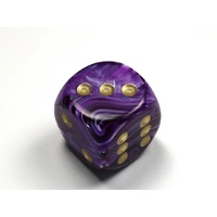 CHX DV3007 Vortex Purple/gold 30mm d6 dice w/pips