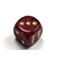 CHX DV3024 Vortex Burgundy/gold 30mm d6 dice w/pips