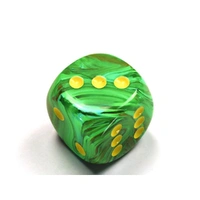 CHX DV3035 Vortex Slime/yellow 30mm d6 dice w/pips