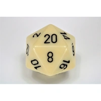 CHX XQ2000 Opaque Ivory/black 34mm d20 Dice