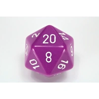 CHX XQ2027 Opaque Light Purple/white 34mm d20 Dice