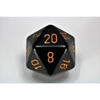 CHX XQ2028 Opaque Black/gold 34mm d20 Dice