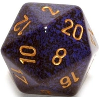 CHX XS2093 Speckled Golden Cobalt 34mm d20 Dice