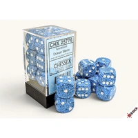 CHX 25776 Speckled Ocean Stone 16mm d6 Dice Block (12 dice)