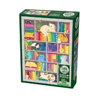 Puzzle - Cobble Hill - Rainbow Cat Quilt 1000Pc