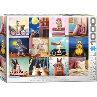 Puzzle - Eurographics - Funny Bunnies 1000 pc