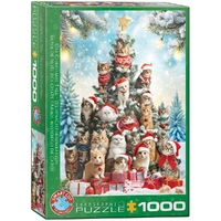 Puzzle - Eurographics - Christmas Tree Cats 1000pcs