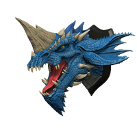 Dungeons & Dragons Blue Dragon Head Trophy Plaque