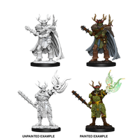 Pathfinder Deep Cuts Unpainted Miniatures Male Half-Orc Druid