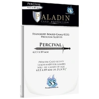 Paladin Clear Sleeves - Percival (63.5mm X 89mm) (55 Sleeves Per Pack)
