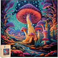 Trippy Puzzles - 300 Pce Wood Jigsaw Mystical Mushrooms