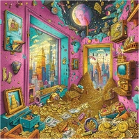 Trippy Puzzles - 300 Pce Wood Jigsaw Treasure Trove
