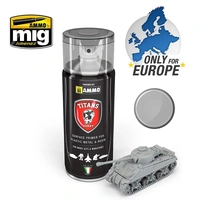 Ammo by MIG - Titans Hobby - Aerosol Spray - Light Grey Matt Primer 400ml