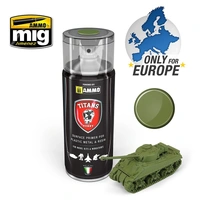Ammo by MIG - Titans Hobby - Aerosol Spray - Military Green Matt Primer 400ml
