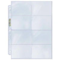 Ultra Pro: UP81421 8-Pocket Platinum Page with 3-1/2" X 2-3/4" Pockets