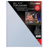 Ultra Pro: UP85864 8-1/2" X 11" Toploader 25ct (sized to fit 8-1/2 x 11 card sleeves)