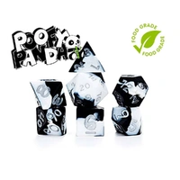 GateKeeper Games - Anti-Stress Dice - Poofy Panda - Silicone Dice Set 7