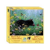 Puzzle - Sunsout - Black Bear & Butterflies 500Pc