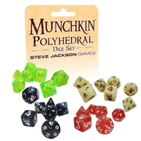 Munchkin Polyhedral Dice Set Green/Yellw