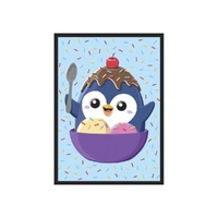 Ultra Pro: LE16942 Ice Cream Penguin - Double-Matte White Core Sleeves