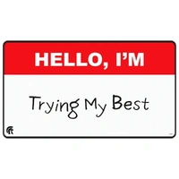 Ultra Pro: LE16992 I'm Trying - Black Stitched-edge Playmat
