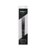 Vallejo - Brushes - Pro Modeler - Definition Set - Natural Hair (Sizes 4/0; 3/0 & 2/0)