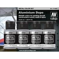 Vallejo - Metal Colour - Aluminium Dope 4 Colour Acrylic Paint Set