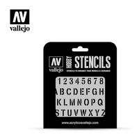 Vallejo - Stencils - Lettering & Signs - Stamp Font