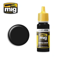Ammo by MIG - Acrylic Color - Satin Black 17ml