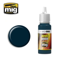 Ammo by MIG - Acrylic Color - Crystal - Crystal Black Blue (And Tail Light Off) 17ml