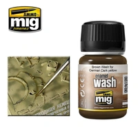 Ammo by MIG -  Enamel Washes - Brown Wash for German Dark Yellow 35ml
