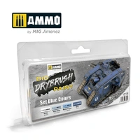 Ammo by MIG - Drybrush - Blue Colors Set
