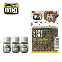 Ammo by MIG -  Weathering - Damp Soils Set