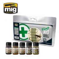 Ammo by MIG -  Weathering - First Aid Basic Washes Set