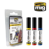 Ammo by MIG -  Oilbrushers - Basic Colors Set