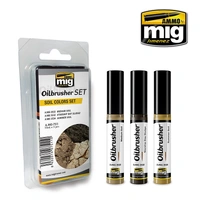 Ammo by MIG -  Oilbrushers - Soil Colors Set