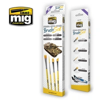 Ammo by MIG -  Brushes - Streaking and Vertical Surfaces Brush Set