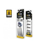 Ammo by MIG -  Brushes - Premium Dio Drybrush Set