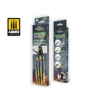 Ammo by MIG -  Brushes - Wargaming Universe - Dry Brush Land Brush Set