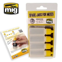 Ammo by MIG -  Accessories - Spare Jars for Mixes (4 x 17mL jars with agitator and dosifier)