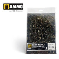 Ammo by MIG -  Dioramas - Marble - Black Marble - Round Die Cut Marble Tiles 2pc