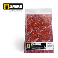 Ammo by MIG -  Dioramas - Marble - Red Marble - Square Die Cut Marble Tiles 2pc