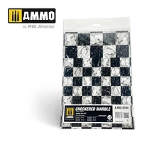 Ammo by MIG -  Dioramas - Marble - Checkered Marble - Round Die Cut Marble Bases 2pc